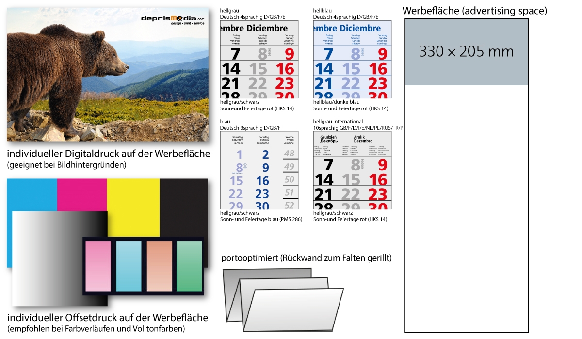 4-Monatskalender 2025 Forum Light 4 Standard