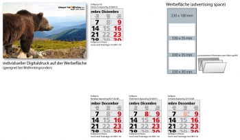 3-month calendar 2025 Maxi Light 3 including advertising printing