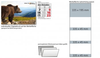 3-Monatskalender 2025 Maxi Wire-O 3 inklusive Werbeeindruck