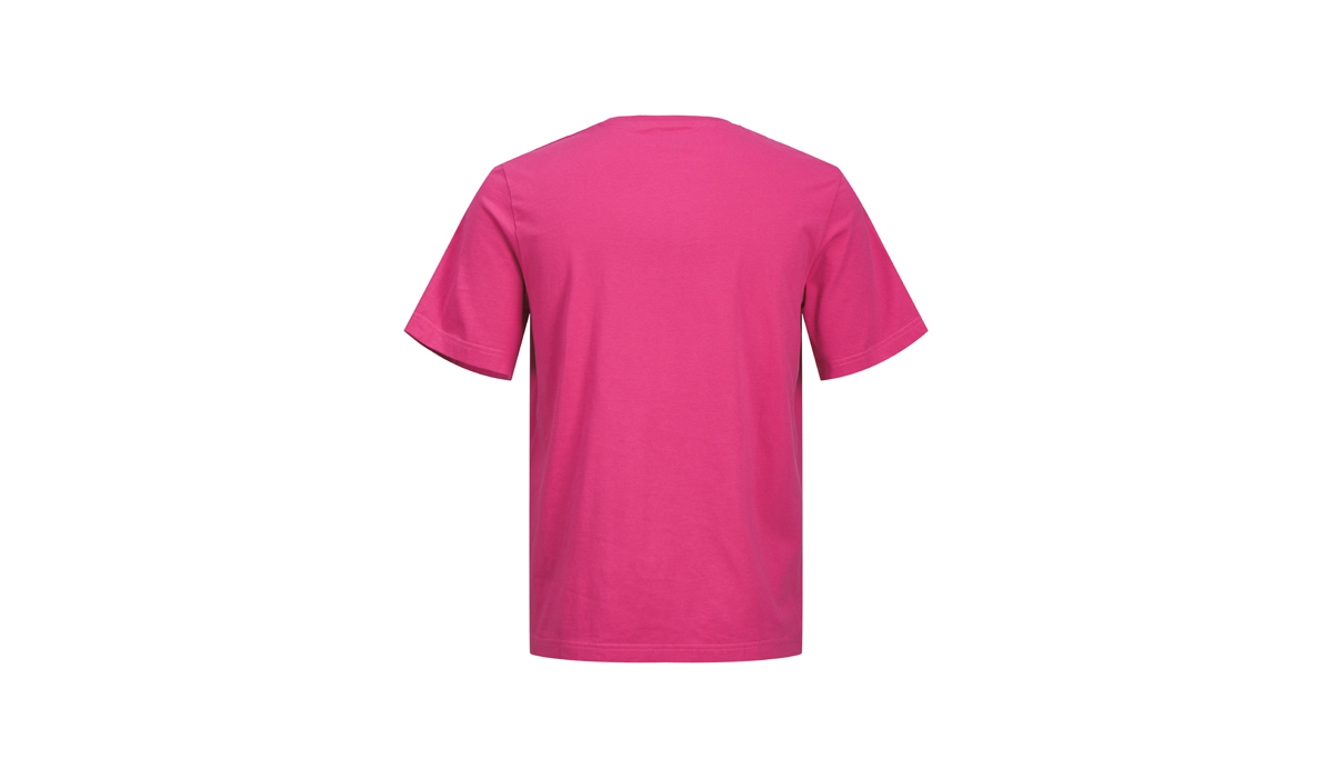 JACK & JONES - Canvas Tee Blk7526 - fuchsia rose