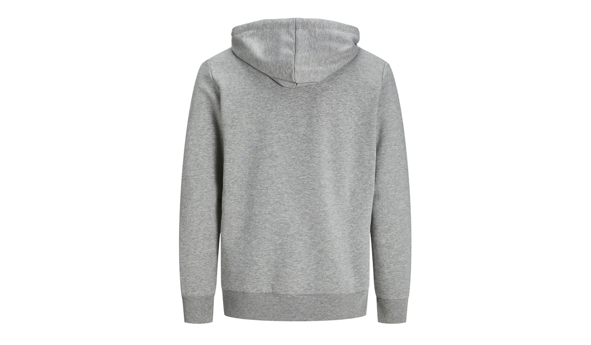 JACK & JONES - JACK & JONES - Day Zip Hooded Sweat BLK3907 - LIGHT GREY MELANGE