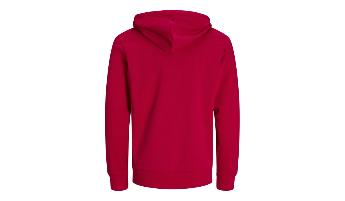 JACK & JONES - JACK & JONES - Day Zip Hooded Sweat BLK3907 - LIPSTICK RED