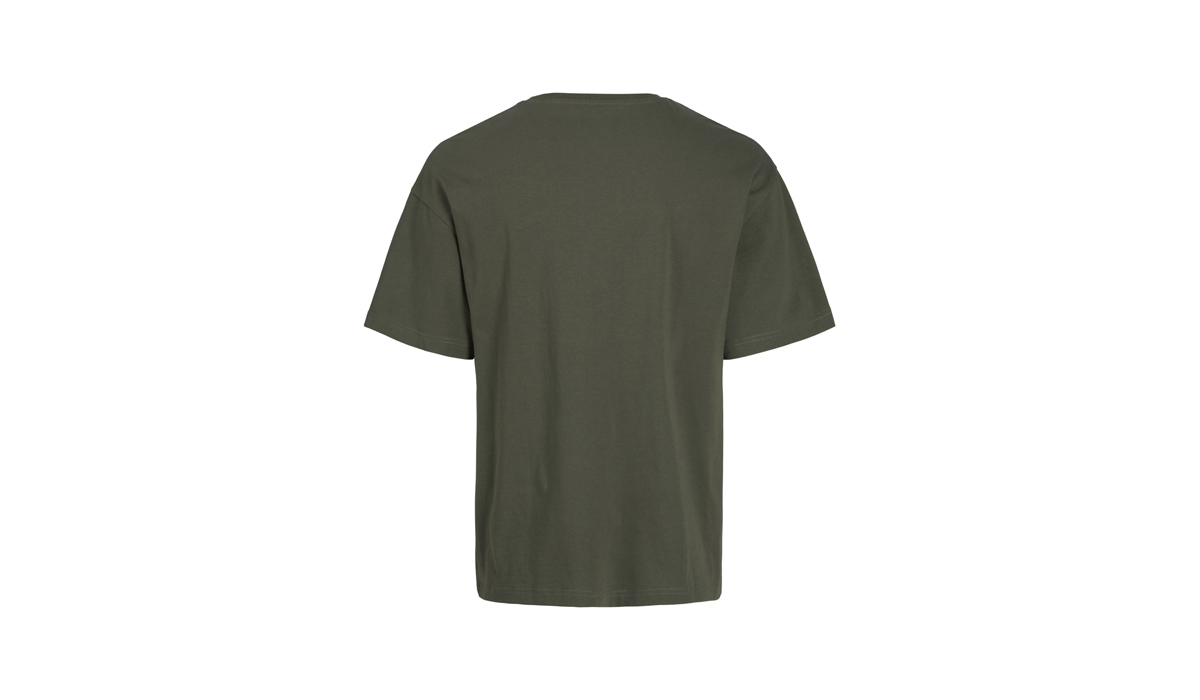 JACK & JONES - Frame Oversize Tee Blk 3911 - beetle green