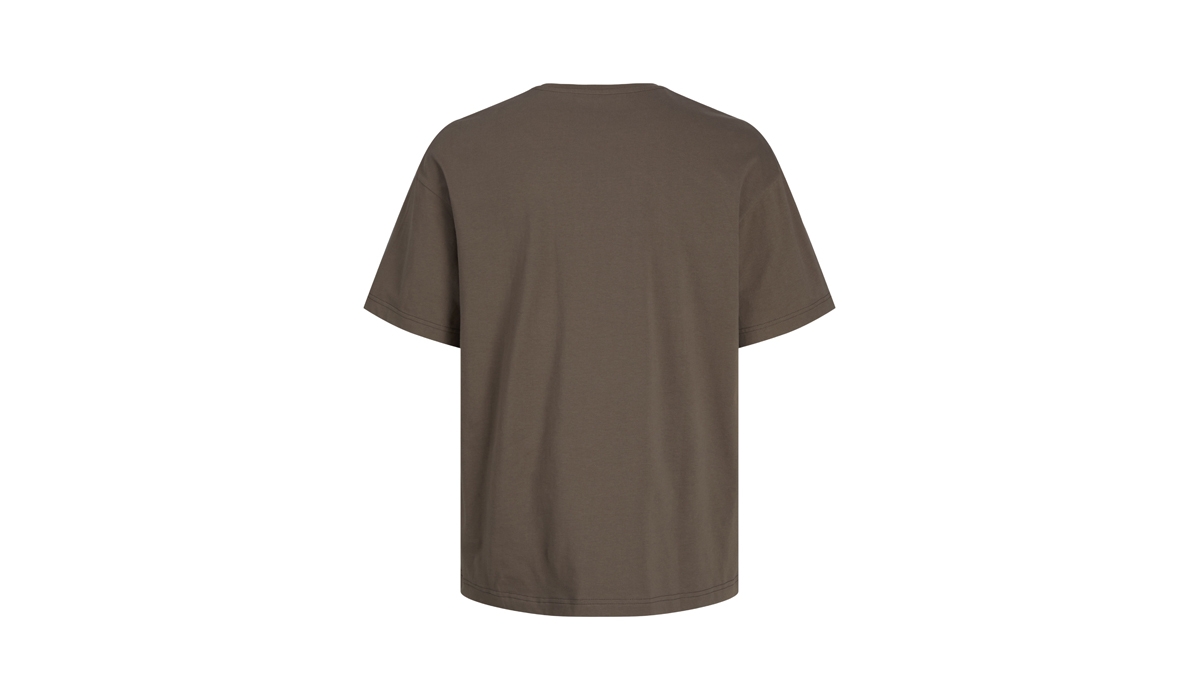 JACK & JONES - Frame Oversize Tee Blk 3911 - falcon brown