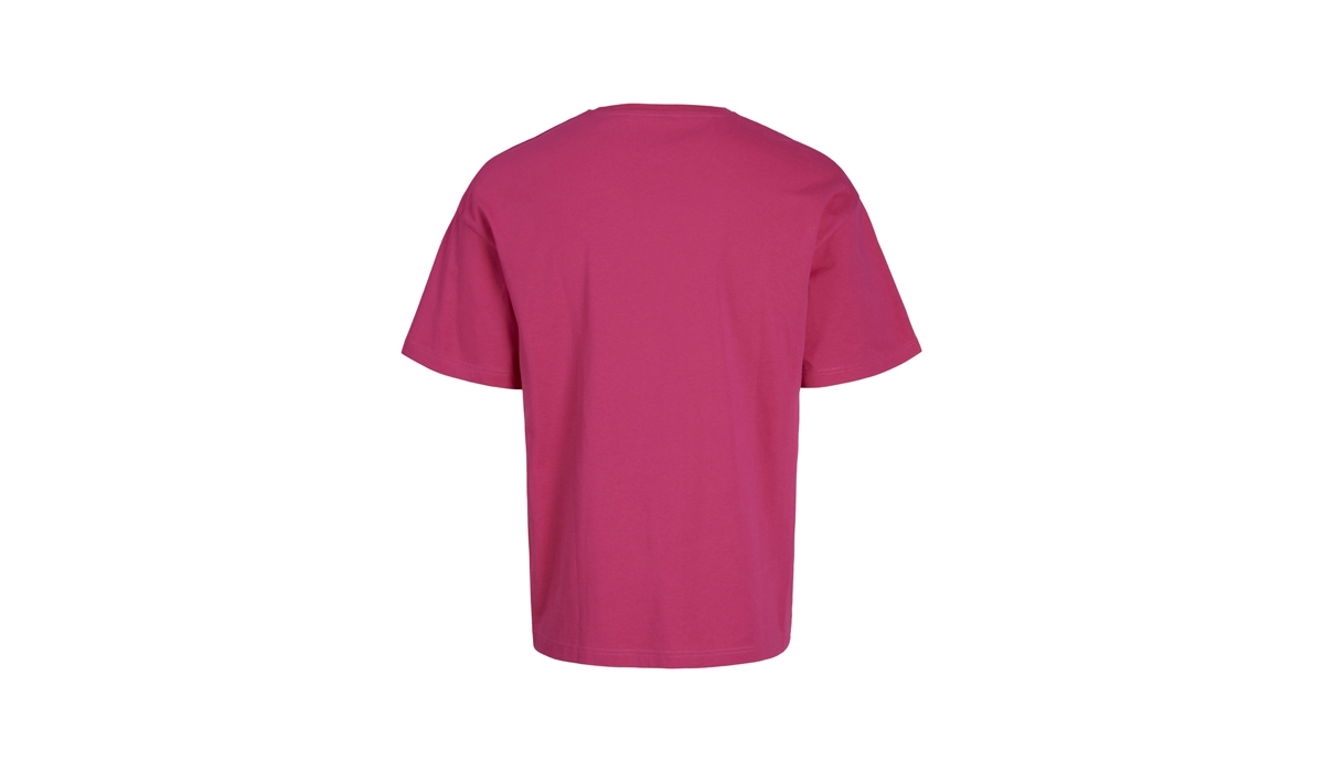 JACK & JONES - Frame Oversize Tee BLK 3911 - FUCHSIA ROSE