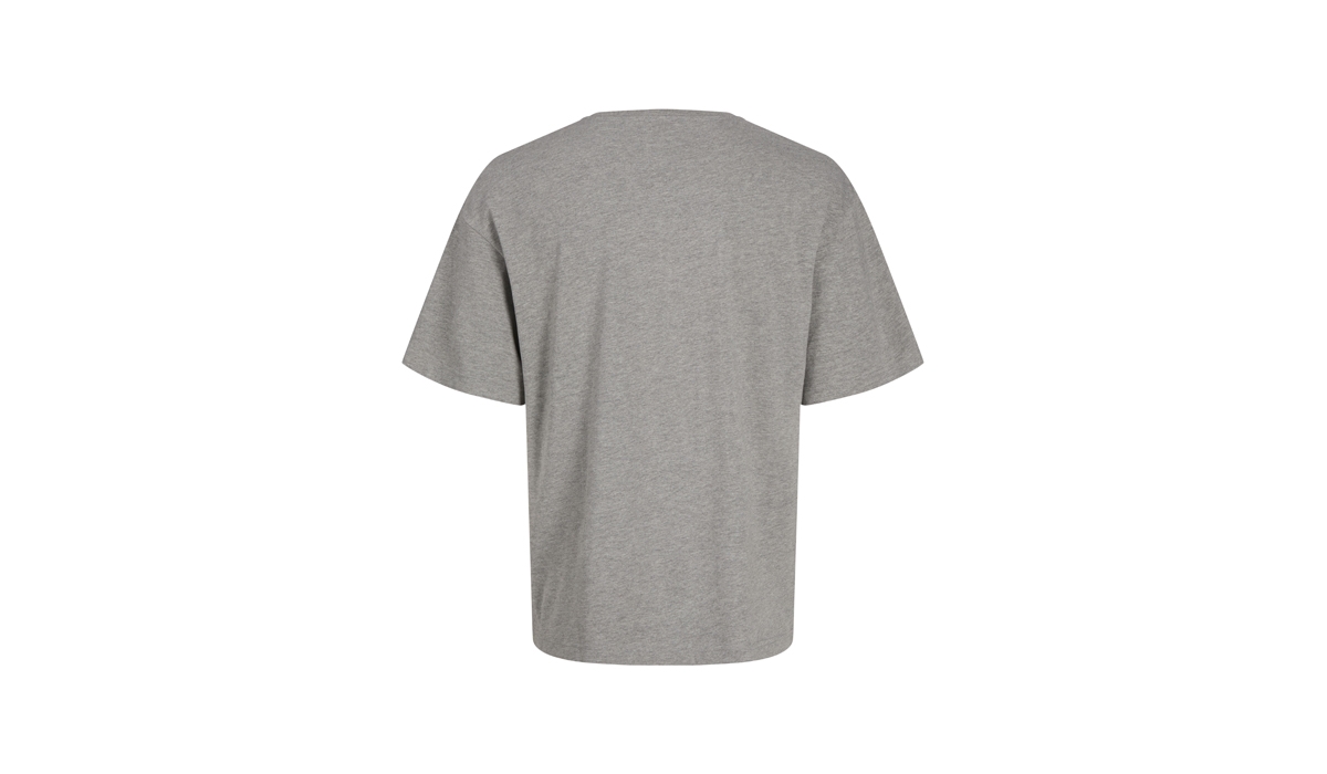 JACK & JONES - Frame Oversize Tee Blk 3911 -  light grey melange 