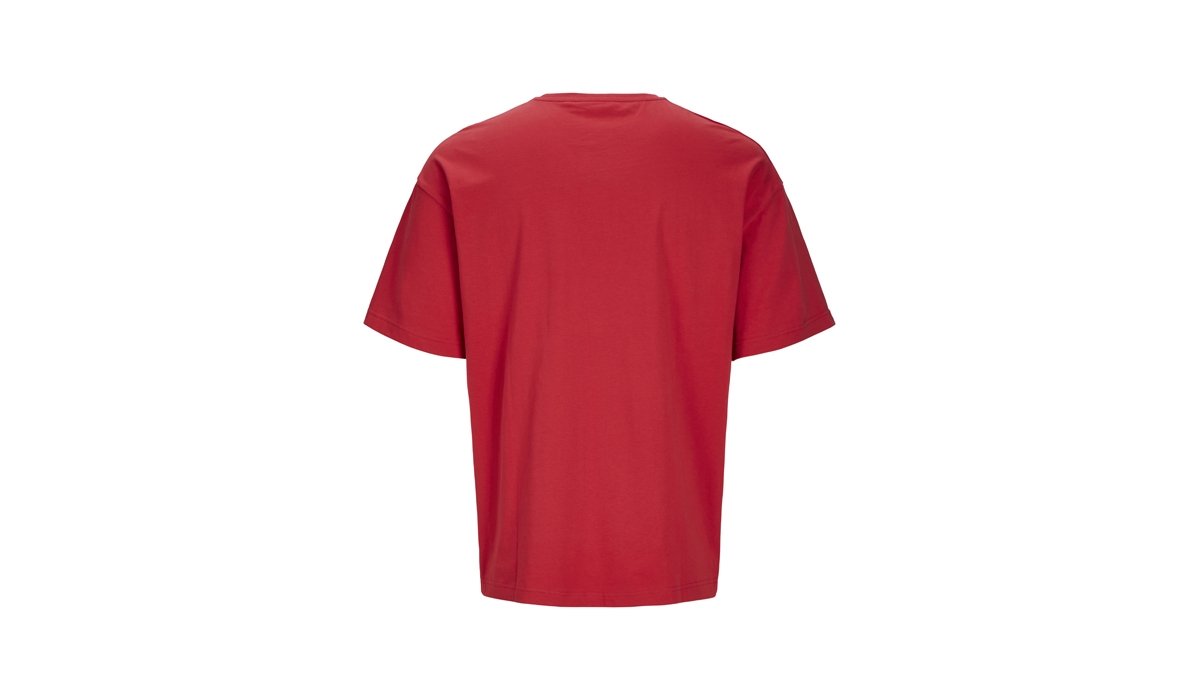 JACK & JONES - Frame Oversize Tee Blk 3911 - lipstick red