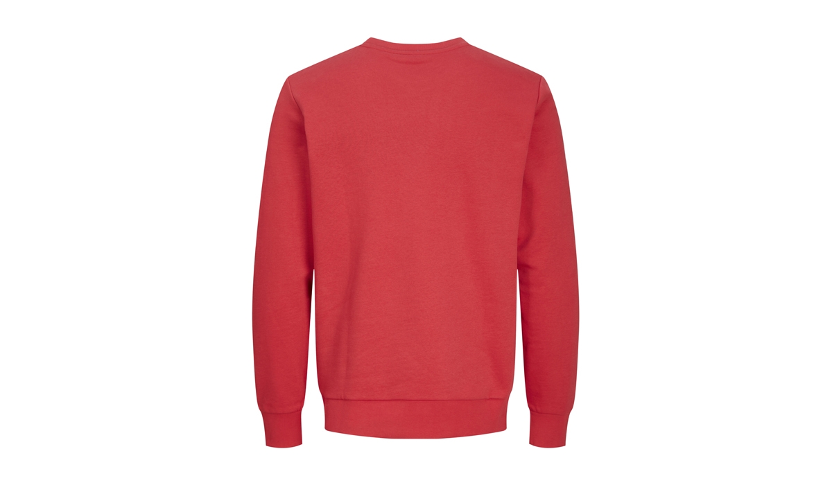 JACK & JONES - Tour Crew Neck Sweat BLK3900 - LIPSTICK RED