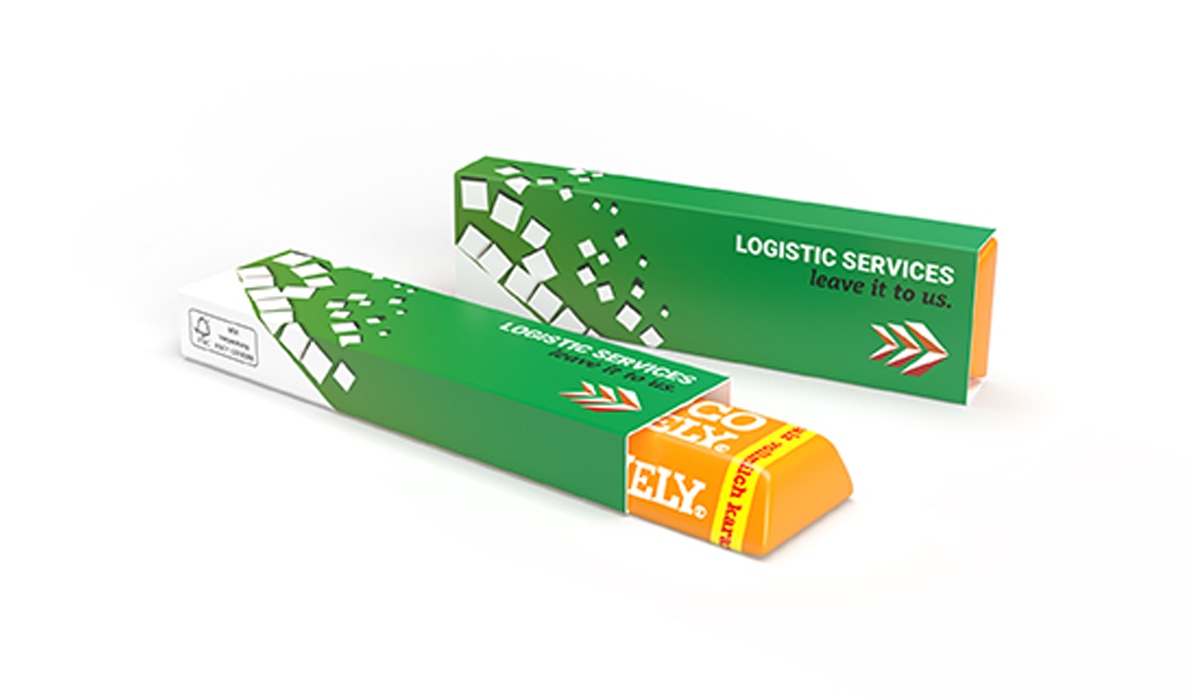 Tony's chocolonely bars in a promotional slipcase