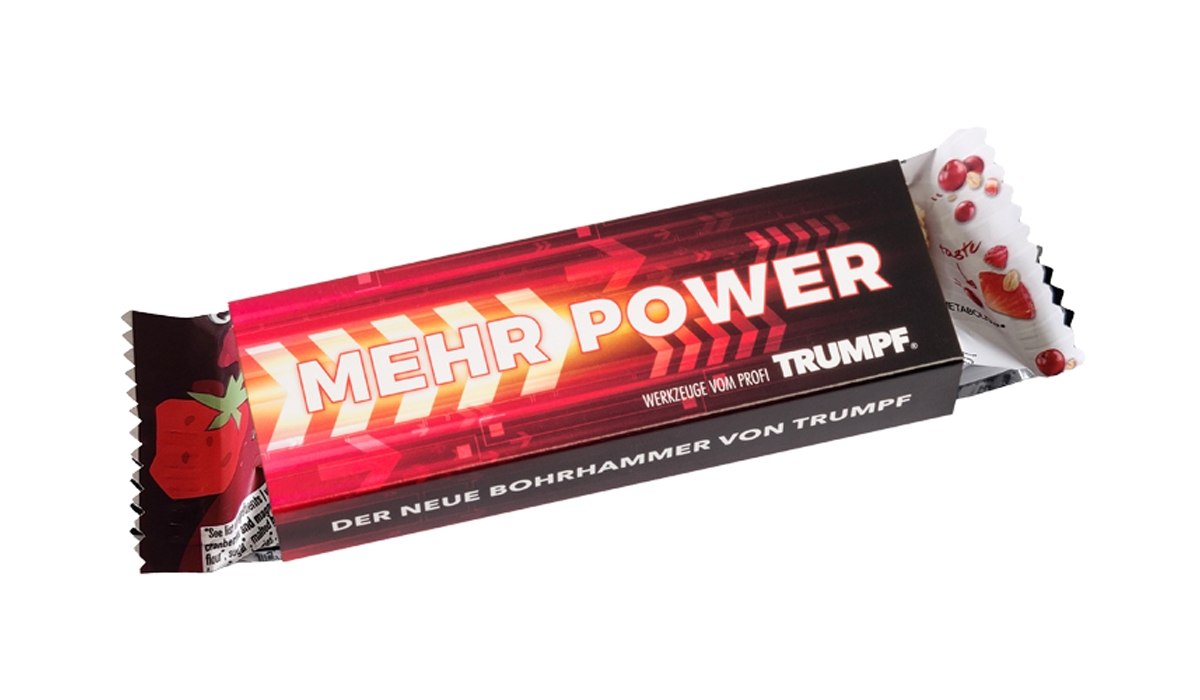 Powerbar energy bar in promotional packaging