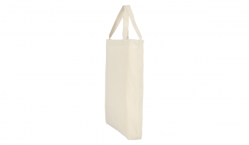 Cotton bag Classic with bottom gusset - nature