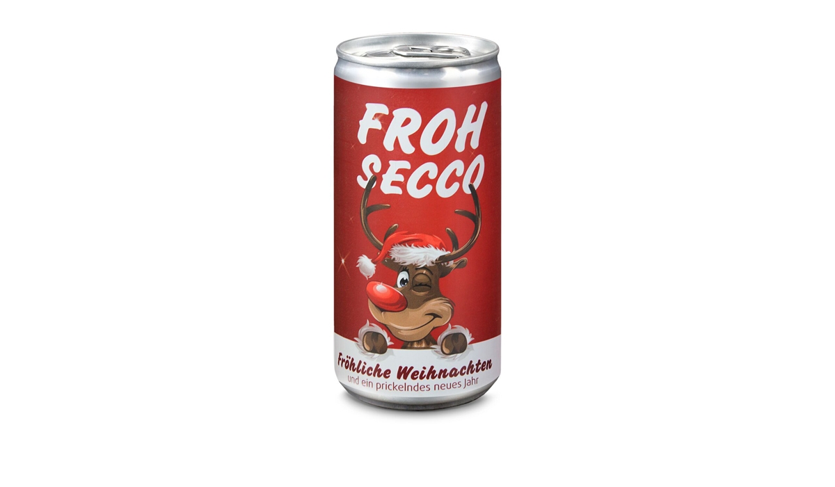 Geschenkartikel / Präsentartikel: FROHSECCO Elch (rot)