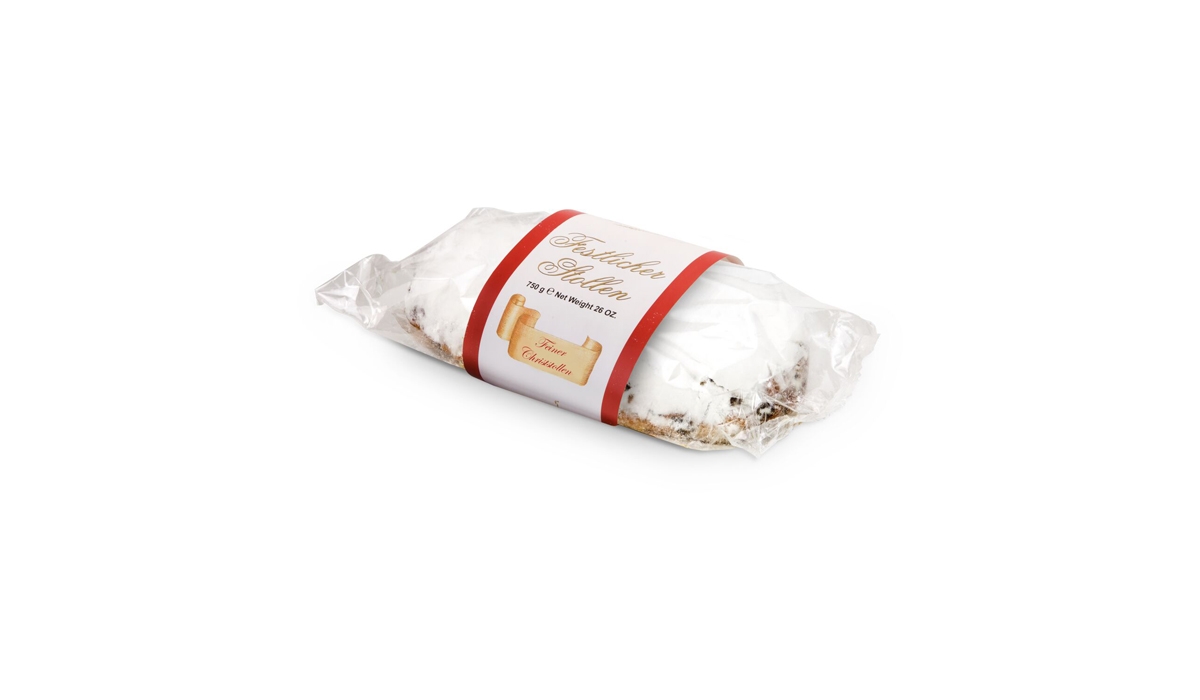 Geschenkset / Präsenteset: Christstollen im roten Geschenkkarton