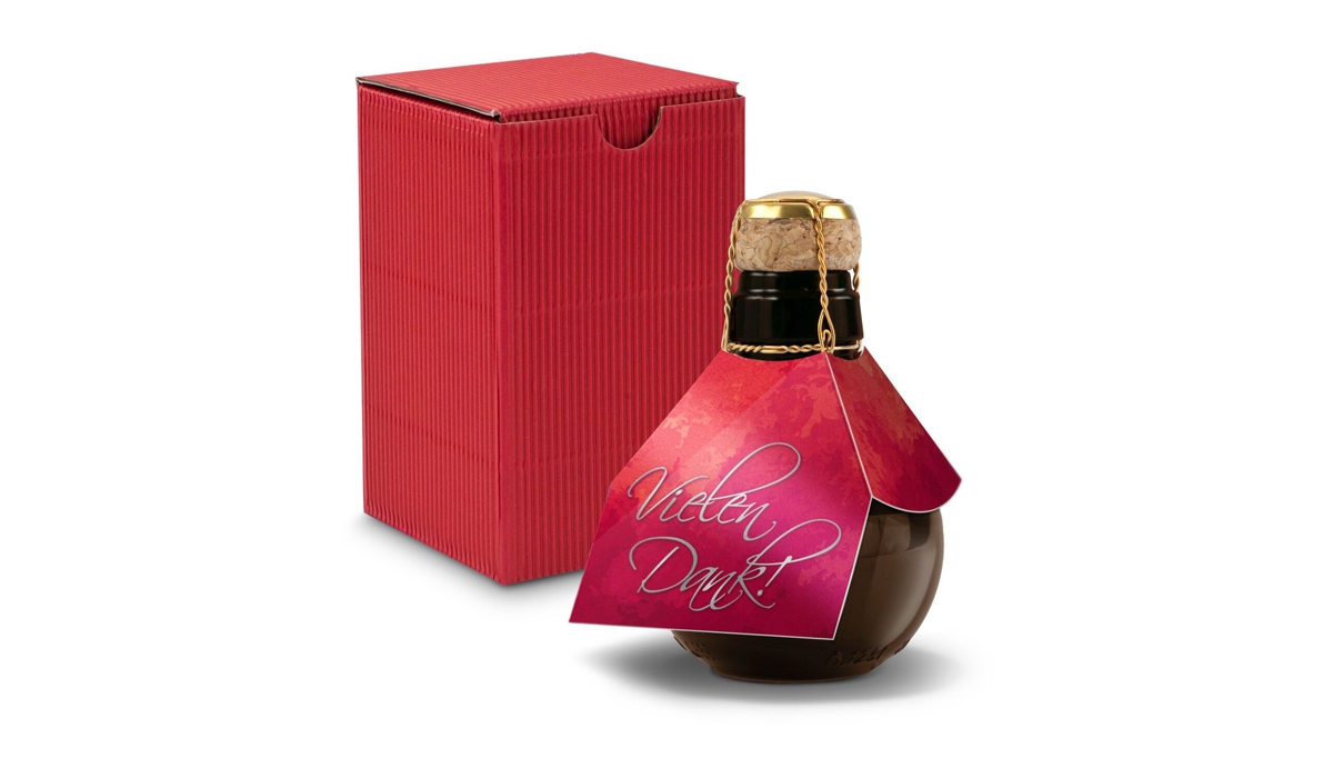 Origineller Sekt Vielen Dank - im Geschenkkarton, 125 ml