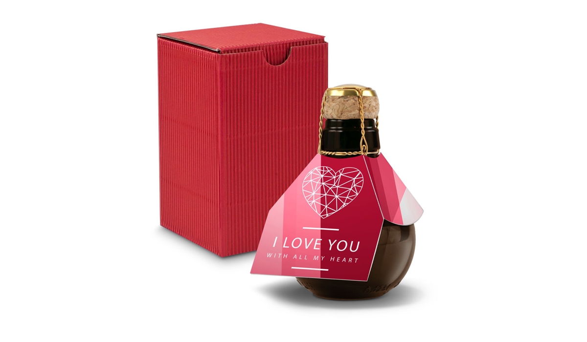 Origineller Sekt I love u - im Geschenkkarton, 125 ml