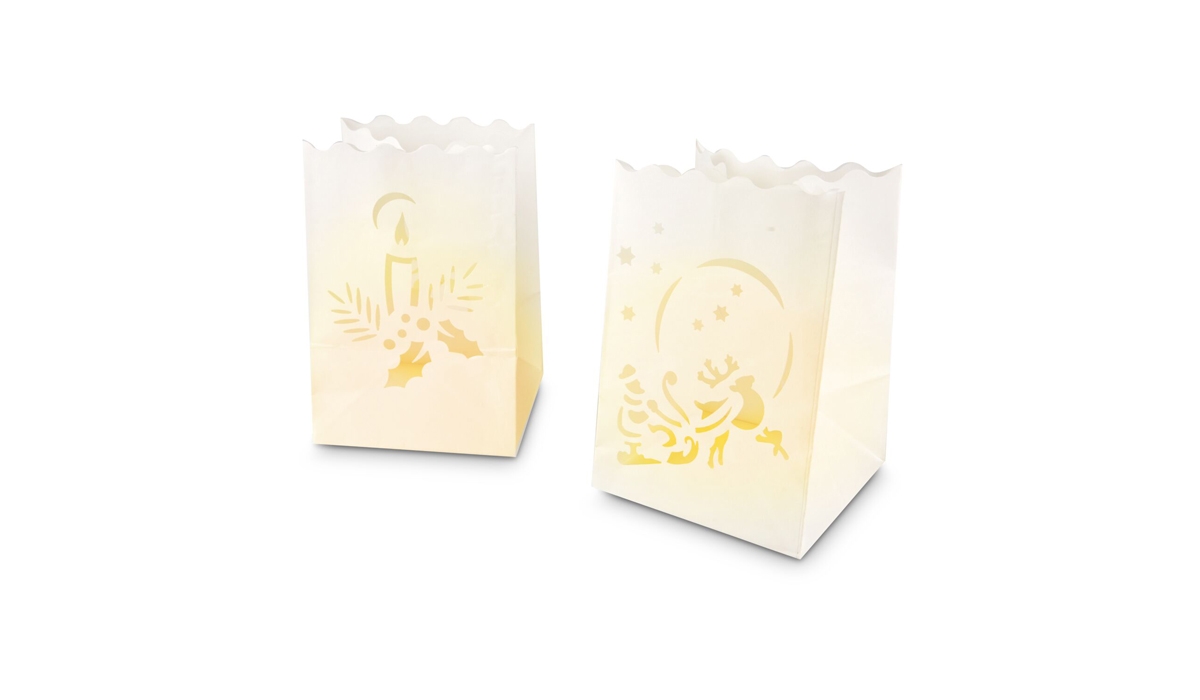 Gift box / Present set: Paper tea light-lanterns