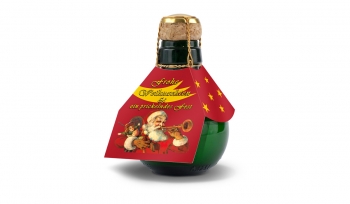 Gift product / gift article: Smallest bottle of sparkling wine: Christmas greetings