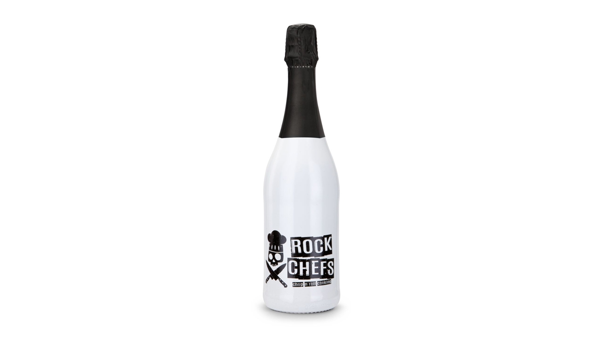 Sparkling wine Cuvée - Bottle white - Capsule black, 0.75 l
