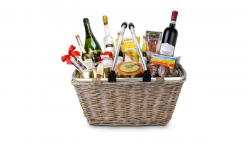 Gift box / Present set: Gift basket XXL - Shopping basket with 14 delicious products