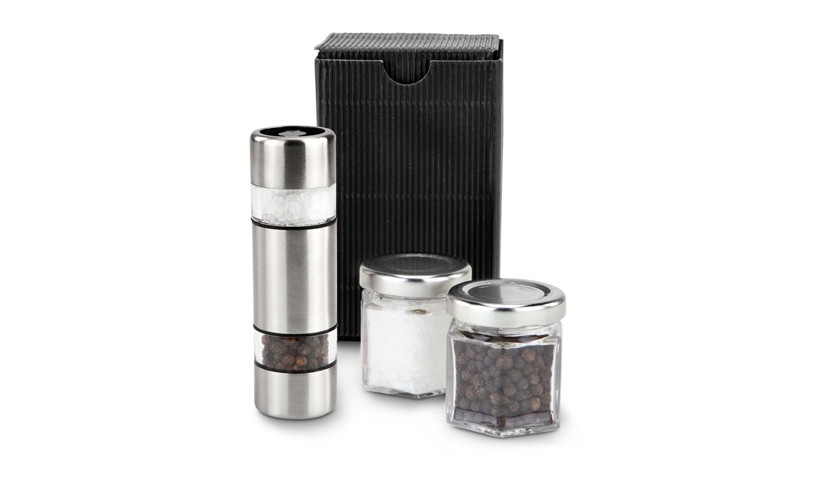 Gift box / Present set: Salt & Pepper in mini Yellow