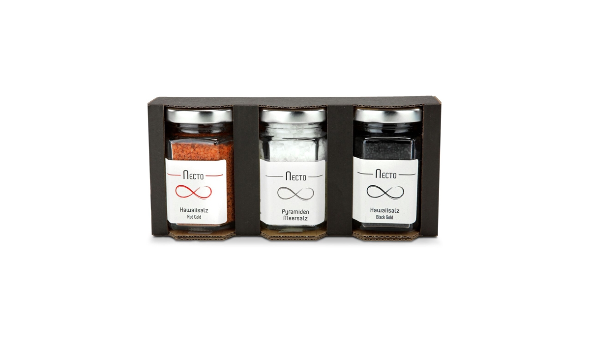 Gift articles / present articles: Sea salts, set of 3 with 270 g