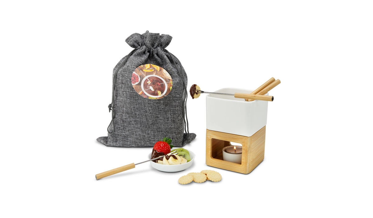 Gift box / Present set: Chocolate Fondue in a Bag