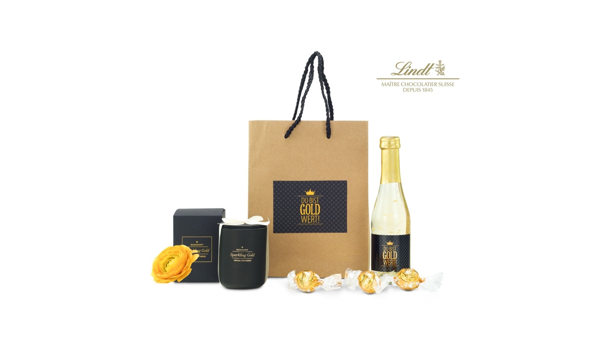 Gift box / Present set: You are worth your weight in gold bag
