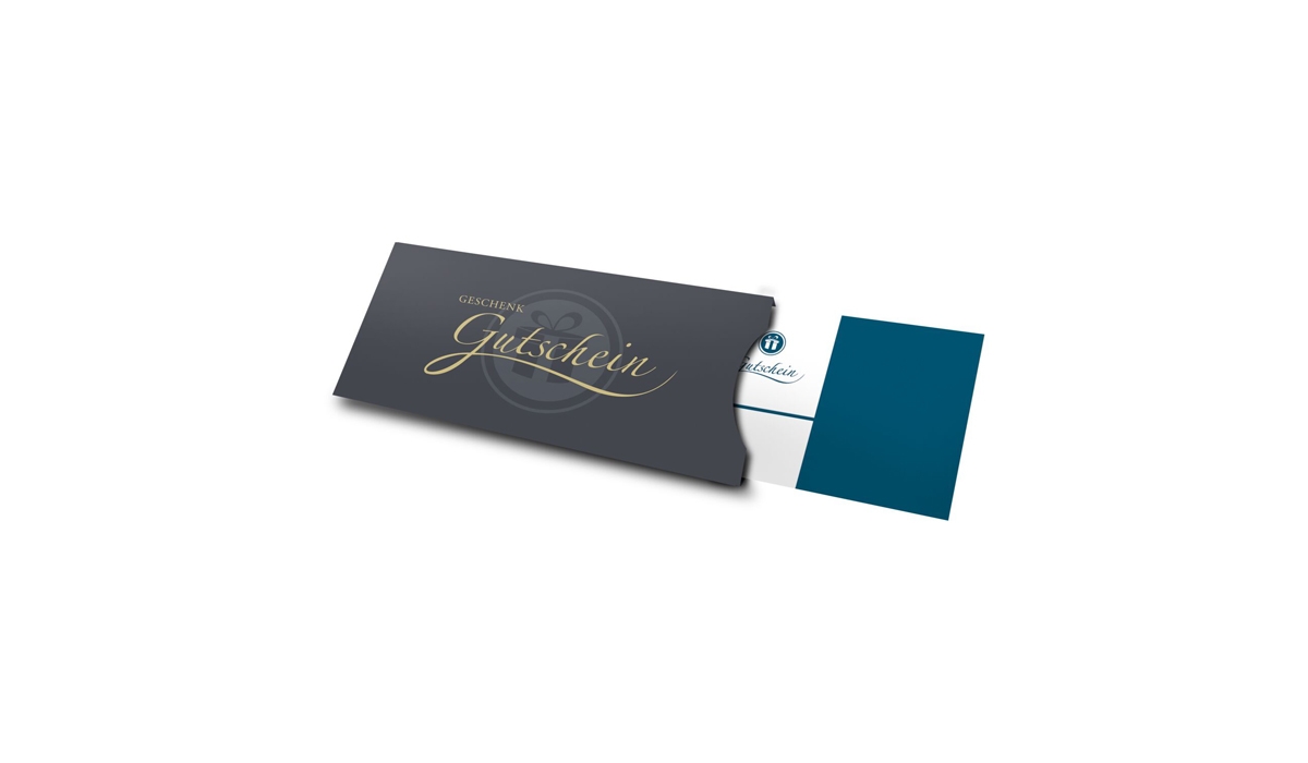 Gift voucher blue, 20 € for gifts, lifestyle and wellness articles