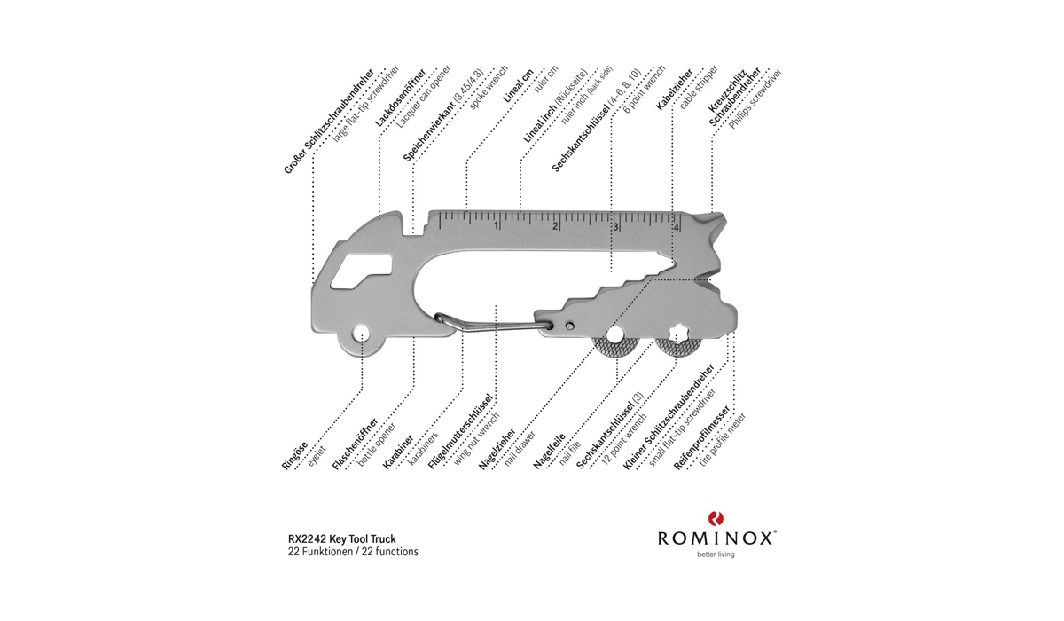ROMINOX® Key Tool Truck (22 functions) Frohe Weihnachten