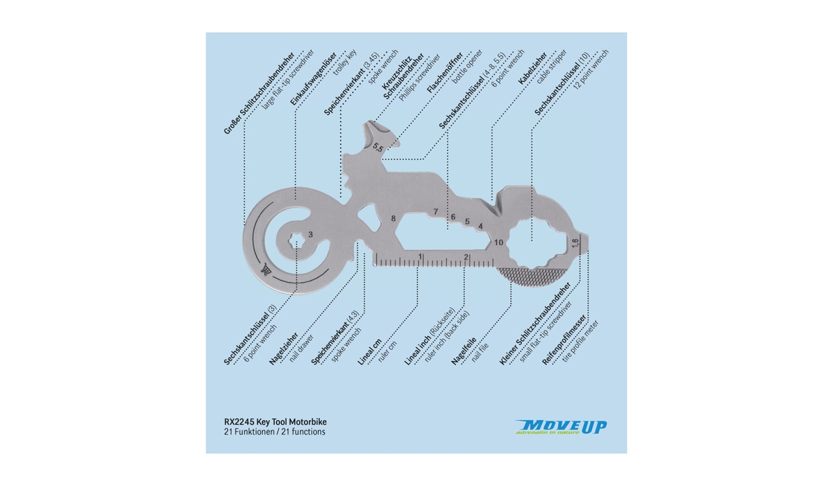 ROMINOX® Key Tool Motorbike (21 Funktionen) Frohe Weihnachten