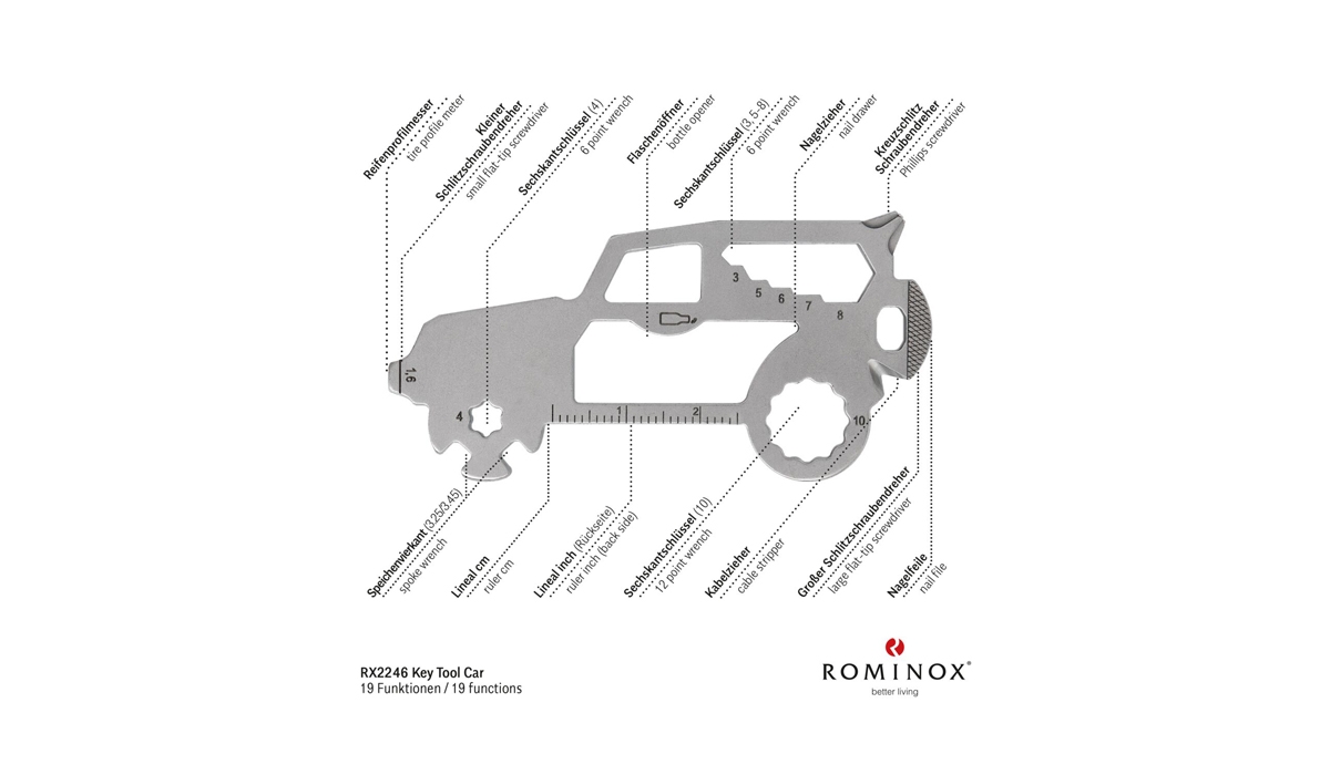 ROMINOX® Key Tool SUV (19 Funktionen) Frohe Weihnachten
