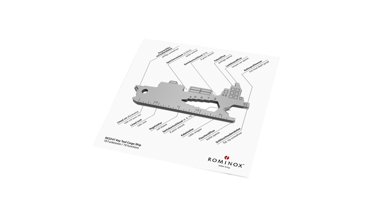 ROMINOX® Key Tool Cargo Ship (19 Funktionen) Danke