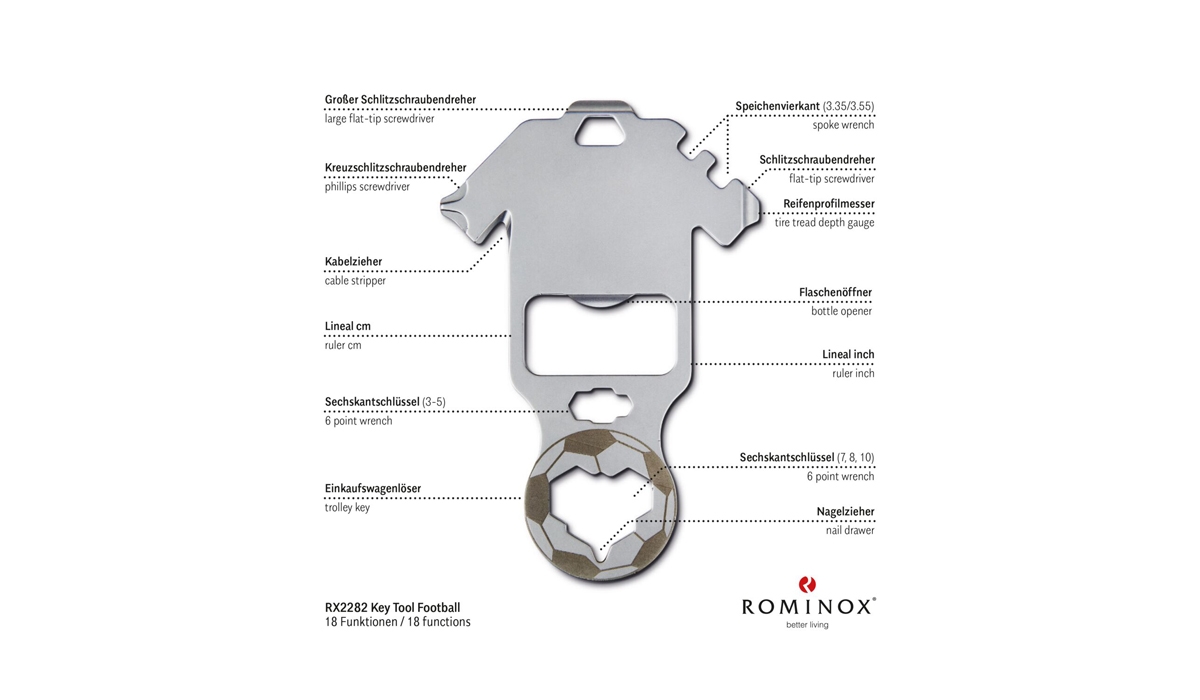 ROMINOX® Key Tool Football (18 functions) Frohe Weihnachten