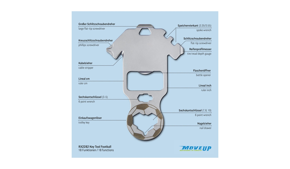 ROMINOX® Key Tool Football (18 functions) Frohe Weihnachten