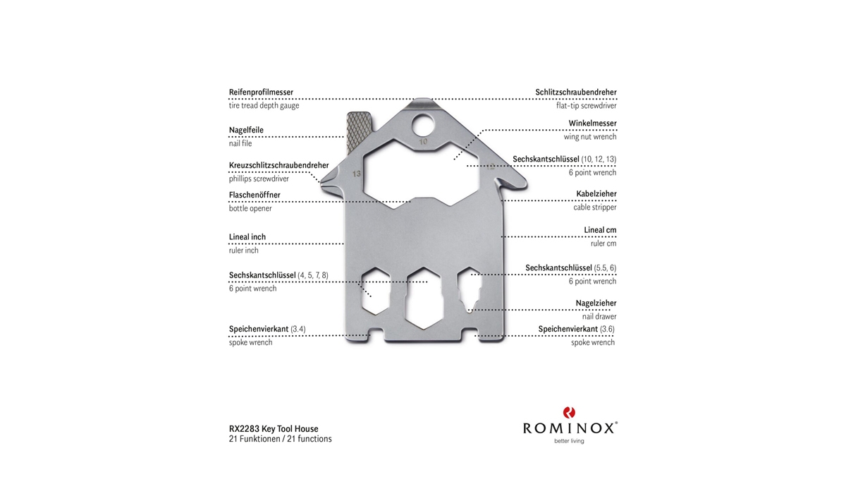 ROMINOX® Key Tool House (21 functions) Frohe Weihnachten