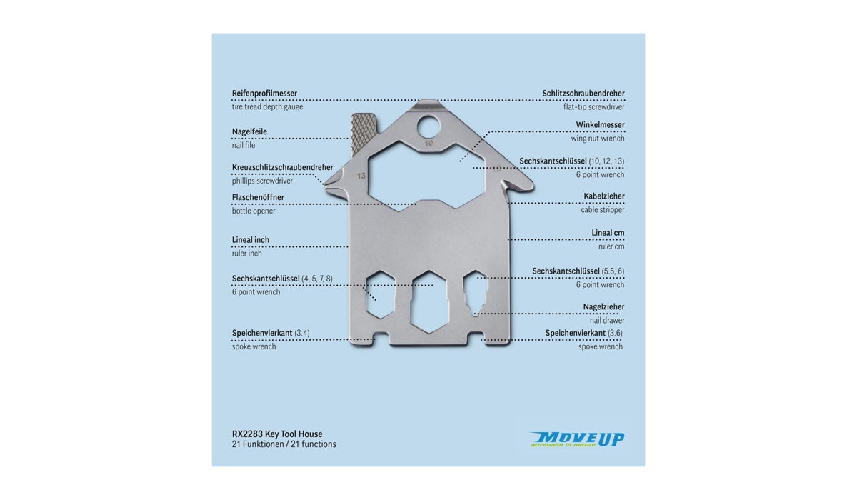 ROMINOX® Key Tool House (21 functions) Frohe Weihnachten