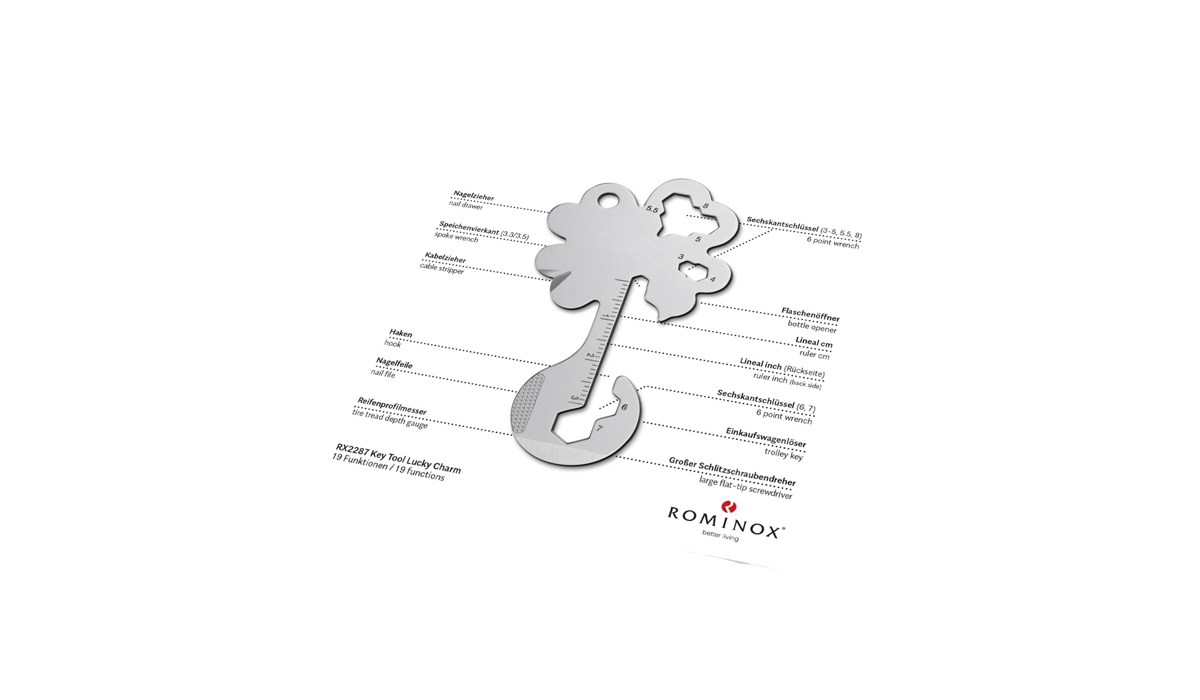 ROMINOX® Key Tool Lucky Charm (19 Funktionen) Danke