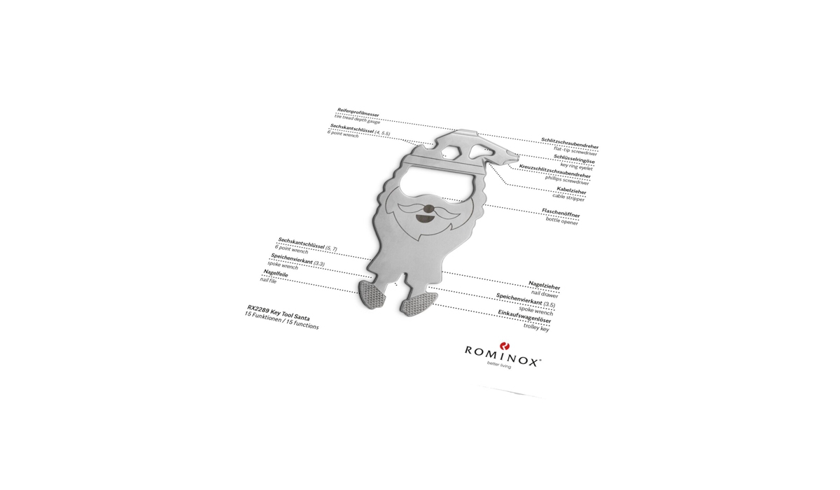 ROMINOX® Key Tool Santa (15 functions) Merry Christmas