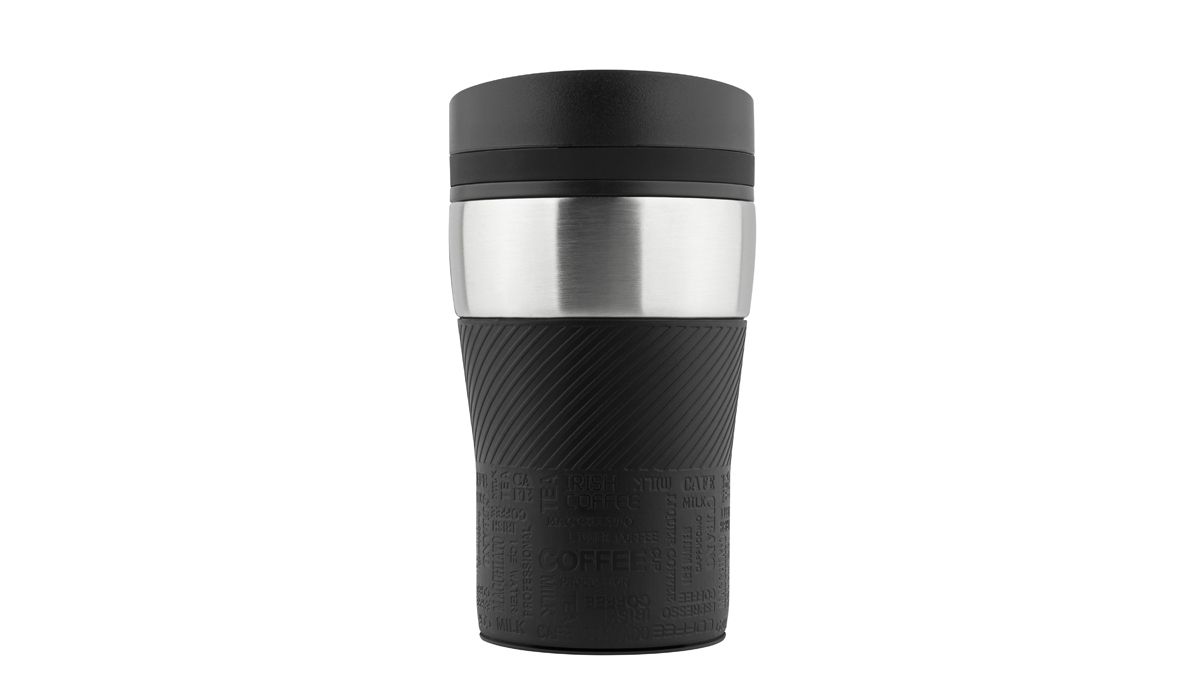 Thermobecher CremaOfficinaMagic schwarz/silber