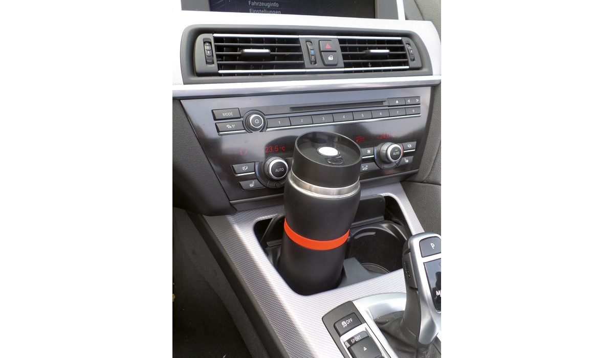 thermos flask CremaTravel black/ring red