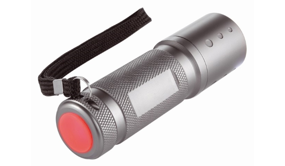 LED MegaBeam flashlight Safe2GoCompact titanium