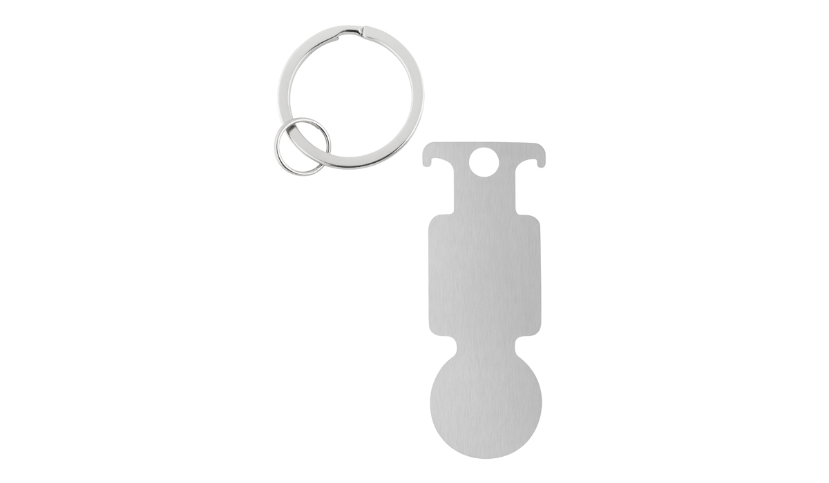 EK key fob MyHeinzelmann silver
