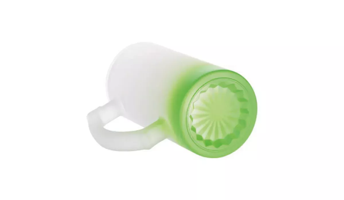 Glasbierkrug satiniert 470 ml - grün