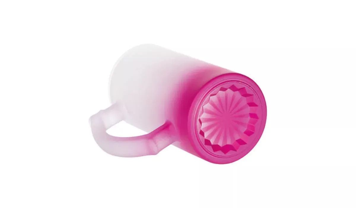 Glasbierkrug satiniert 470 ml - violett