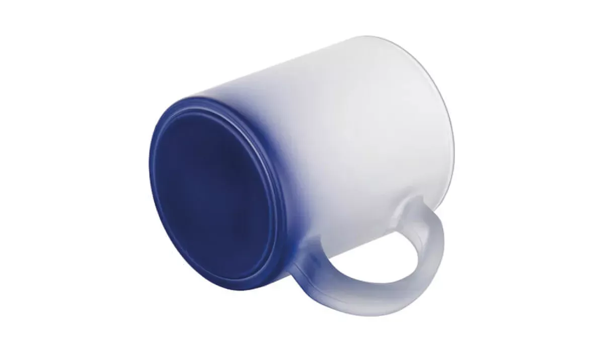 Glass mug with gradient 330 ml - dark blue