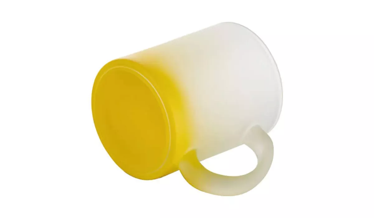 Glastasse mit Farbverlauf 330 ml - gelb