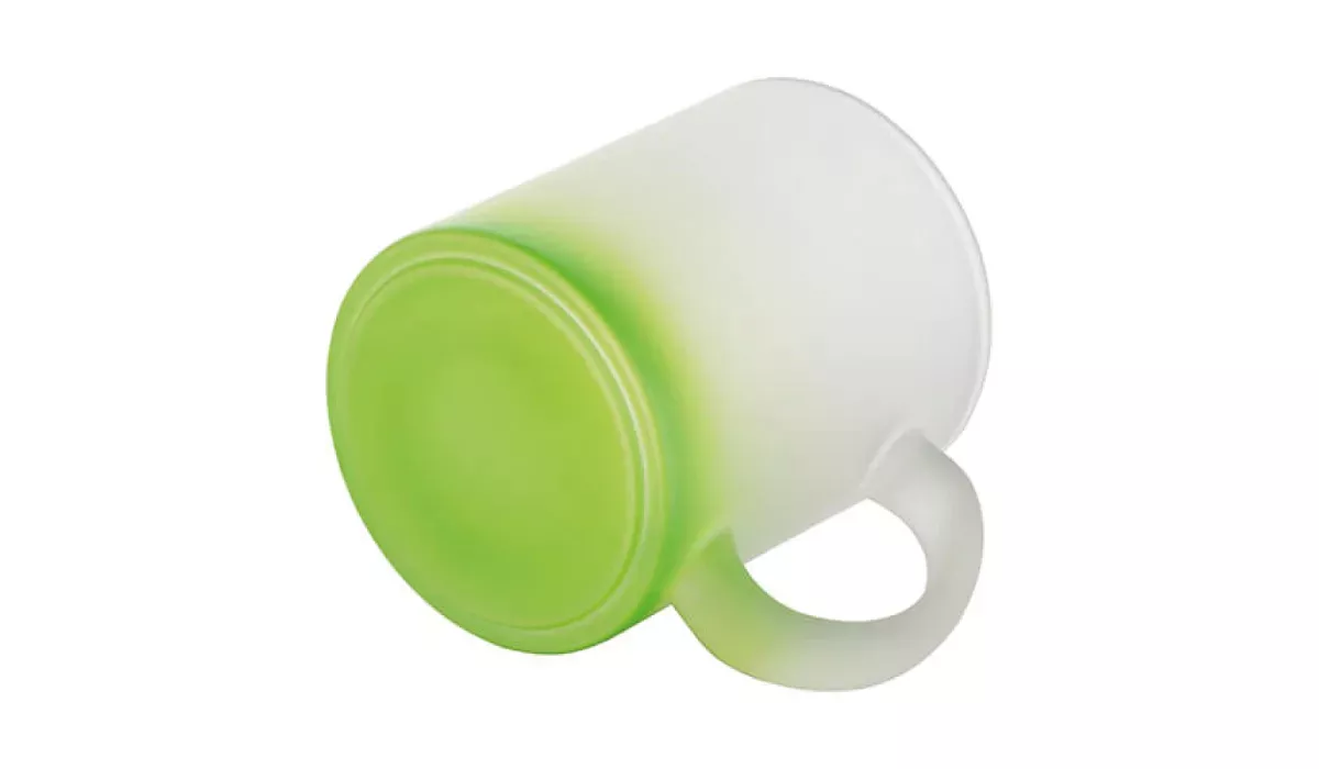 Glass mug with gradient 330 ml - green
