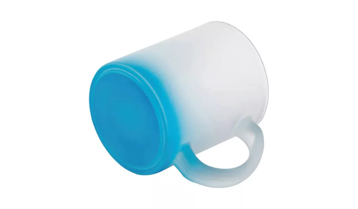 Glastasse mit Farbverlauf 330 ml - hellblau