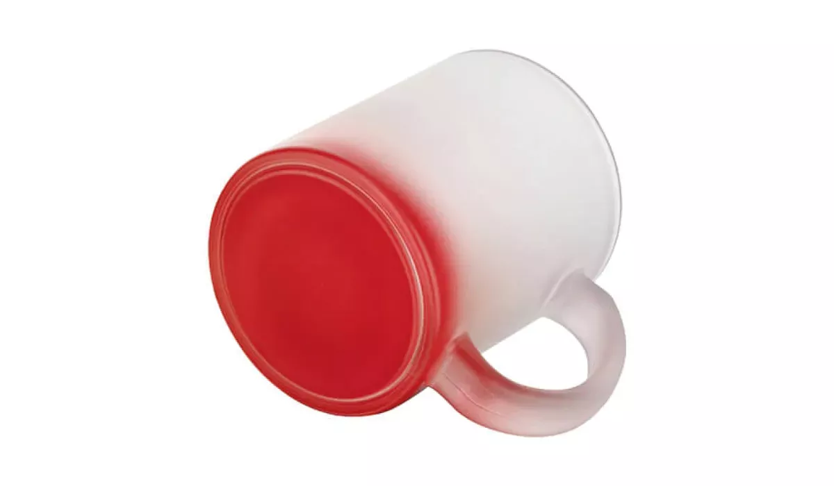 Glastasse mit Farbverlauf 330 ml - rot