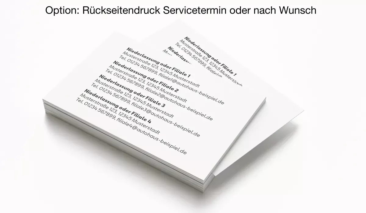 SEAT More stores operating Business cards 